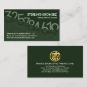 緑の浮動番号波ドル 名刺 (正面/裏面)