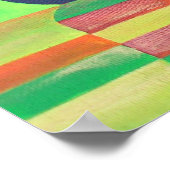 緑の海とキュービスト抽象芸術ジャンクス ポスター (角)