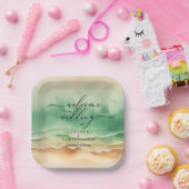 緑の海ビーチサンドシーサマーパーティー ペーパープレート (パーティー)