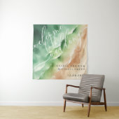 緑の海ビーチホットパーティーウェルカムバックドロップ タペストリー (インサイチュ)