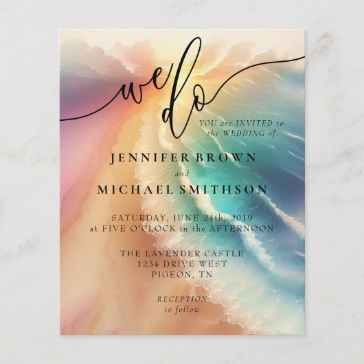 緑の海ビーチ水の色のシグネチャー私たちは日当たりの良い チラシ (正面)