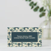 緑の海波心理療法士カウンセラーのヒーラー 名刺