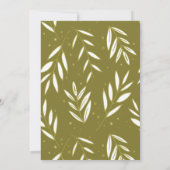 緑の海綿植物結婚の 招待状 (裏面)