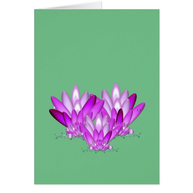 緑の海辺に咲く蓮の花 (正面)