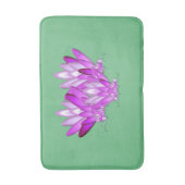 緑の海辺に咲く蓮の花 バスマット (正面縦)