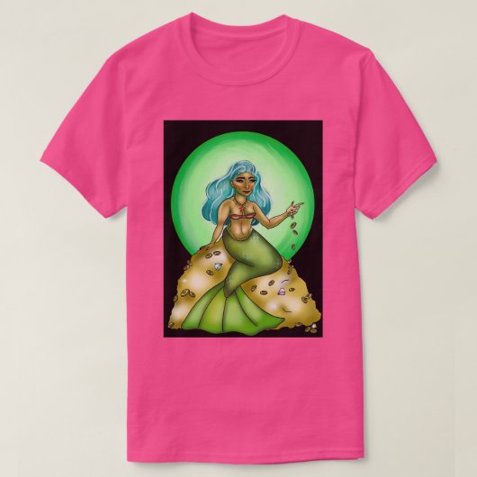 緑の海魔女 Tシャツ (デザイン正面)