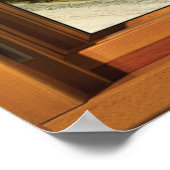 緑の海6ペイン木製の窓の幻想 ポスター (角)