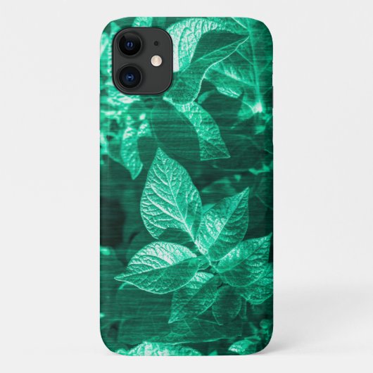 緑の淡い色のジャガイモ植葉物のiPhone 11ケース Case-Mate iPhoneケース (裏面)