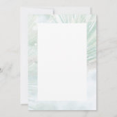 緑の淡い色の冬の松コーンリハーサルディナー 招待状 (裏面)