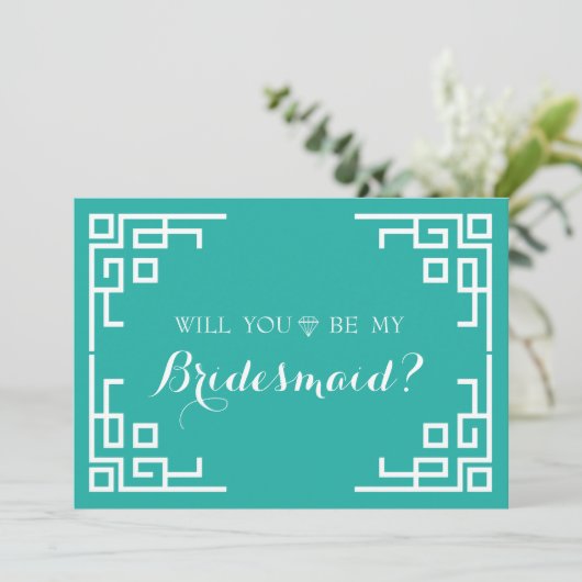 緑の渦巻きが可愛い私の花嫁になる 招待状 (スタンド正面)