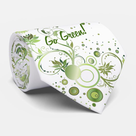 緑の渦巻き ネクタイ (ロール)