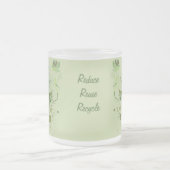 緑の渦巻き フロストグラスマグカップ (中央)