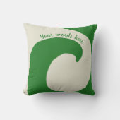 緑の渦巻く常緑渦巻風の森 クッション (正面)