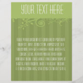 緑の渦巻ストライプのきフライヤー チラシ (正面)