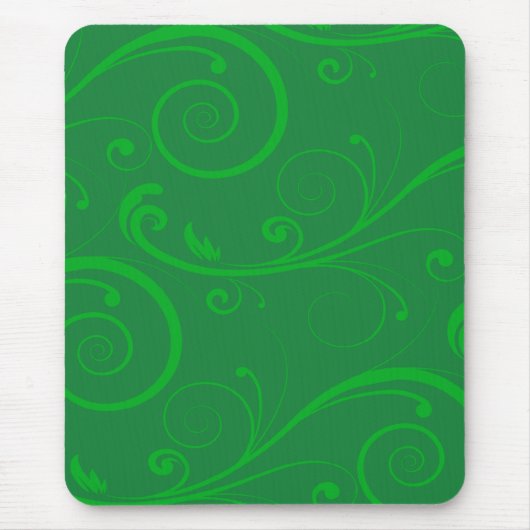 緑の渦巻 マウスパッド (正面)