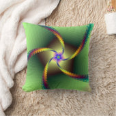 緑の渦 クッション (ブランケット)