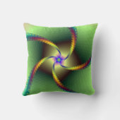 緑の渦 クッション (裏面)