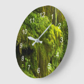 緑の滝 ラージ壁時計 (傾斜)
