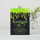 緑の滴るスライムドリップハロウィーンの衣装パーティー 招待状 (スタンド正面)