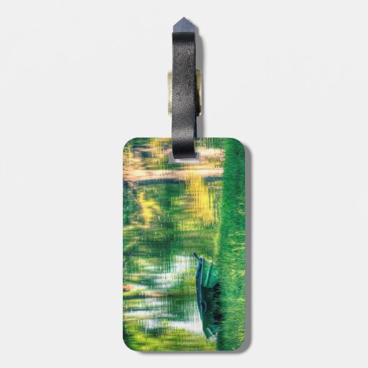 緑の漁船 ラゲッジタグ (裏面縦)