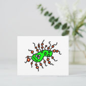 緑の漫画の細菌 ポストカード (スタンド正面)