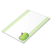 緑の漫画りんごの果物のイラスト ノートパッド (アングル)