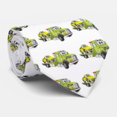 緑の漫画フラットベッドトウトラック ネクタイ (ロール)