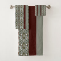 緑の濃い茶色のパターン