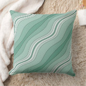 緑の濃淡のレイヤードライン装飾用クッション クッション (ブランケット)