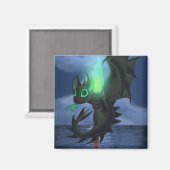 緑の火のドラゴン マグネット (正面/裏面)