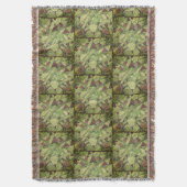 緑の火山石絵を描スケッチを持つセラミック スローブランケット (正面縦)
