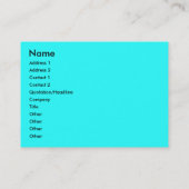 "緑の火"のぽっちゃりしたカード 名刺 (裏面)