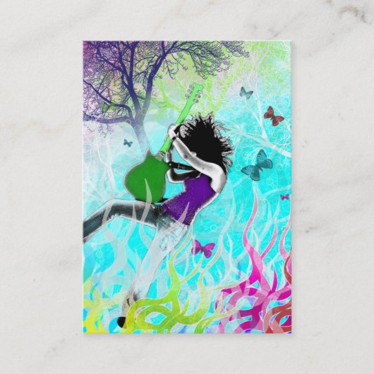 "緑の火"のぽっちゃりしたカード 名刺 (正面)