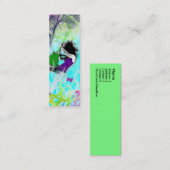 緑の火-細いカード スキニー名刺 (正面/裏面)