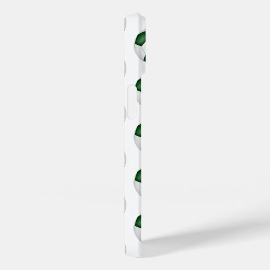 緑の灰色のサッカーボールモノグラムの模様 Case-Mate iPhoneケース (裏面 / 右)