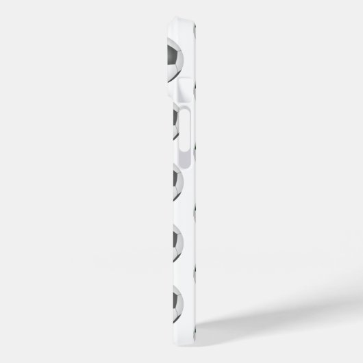 緑の灰色のサッカーボールモノグラムの模様 Case-Mate iPhoneケース (裏面 / 左)