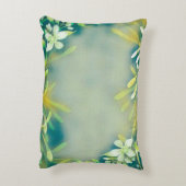 緑の灰色の熱帯植物のカスタマイズ可能な文字 アクセントクッション (裏面(縦))