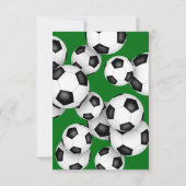 緑の灰色またはANYチームカラーのサッカーシーズン賞 招待状 (裏面)