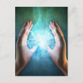 緑の炎の強力な癒しの手 ポストカード