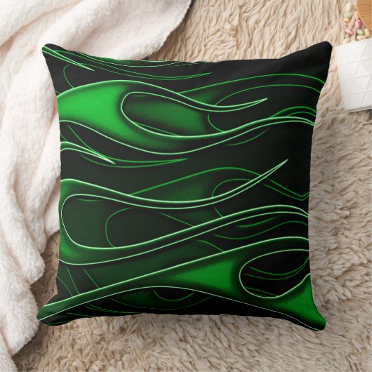 緑の炎 クッション (ブランケット)
