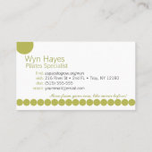 緑の点の名刺 名刺 (裏面)