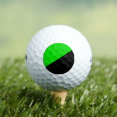 緑の無政府主義の国旗 ゴルフボール (インサイチュ 木)