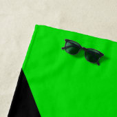 緑の無政府主義の国旗 ビーチタオル (インサイチュ)