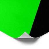 緑の無政府主義の国旗 ポスター (角)