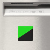 緑の無政府主義の国旗 マグネット (インサイチュ (食洗機))