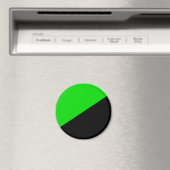 緑の無政府主義の国旗 マグネット (インサイチュ (食洗機))