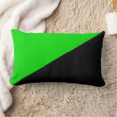 緑の無政府主義の国旗 ランバークッション (ブランケット)