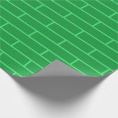 緑の煉瓦構造パターン ラッピングペーパー (角)