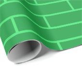 緑の煉瓦構造パターン ラッピングペーパー (ロールコーナー)