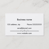 緑の煙の効果 名刺 (裏面)